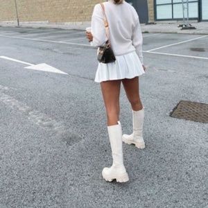Zara lugged knee high boots